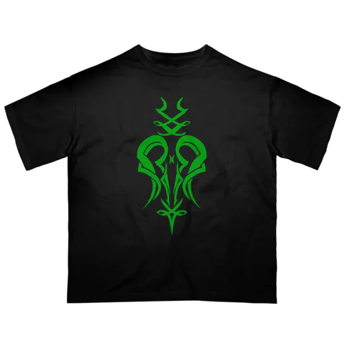 Black Dragon_green Oversized T-Shirt