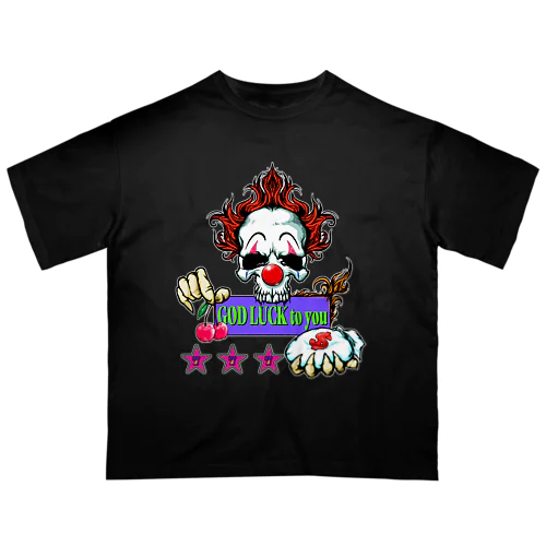 ピエロGOD LUCK to  you🤡✨ オーバーサイズTシャツ