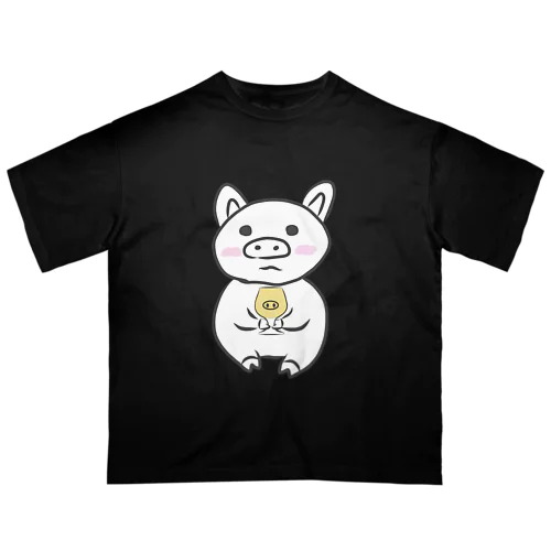 乾杯待ちのぶた　カラーver. オーバーサイズTシャツ