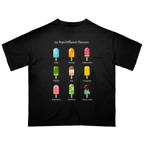 アイスキャンディー (濃色Tシャツ専用) オーバーサイズTシャツ