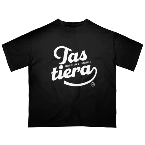 タスティエーラ（タイポグラフィWHITE） Oversized T-Shirt