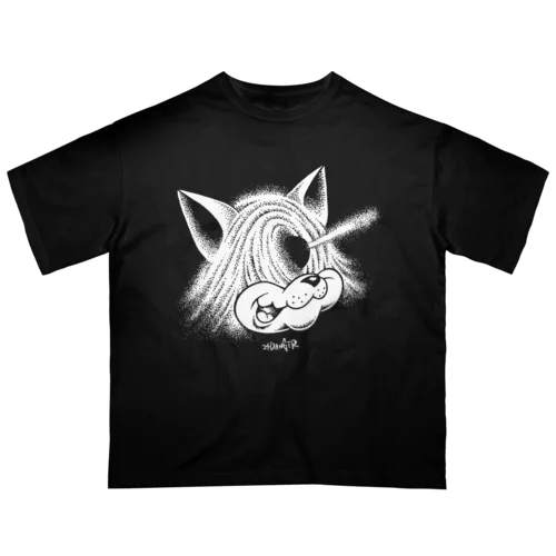 ブラックホール猫 Oversized T-Shirt