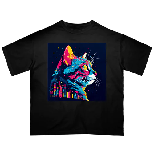 citypop cat Oversized T-Shirt