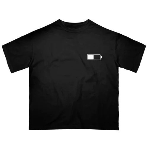 残量50％【Tシャツ】【前面ワンポイント】【デザイン色：白】 Oversized T-Shirt