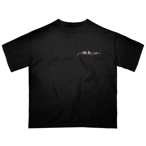 【来る、きっと来る】黒猫 Oversized T-Shirt