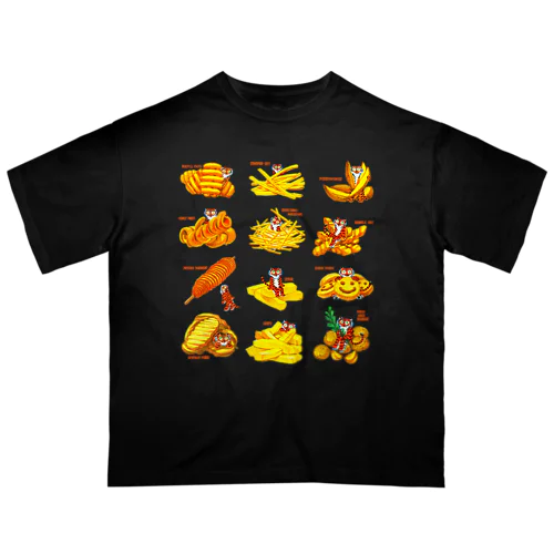 フライドポテトたちとトラちゃんたち Oversized T-Shirt