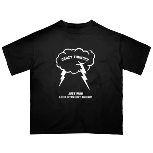 crazy Thunder 黒Tシャツ オーバーサイズTシャツ