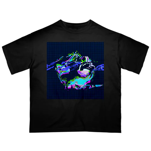 構築01_cyan オーバーサイズTシャツ