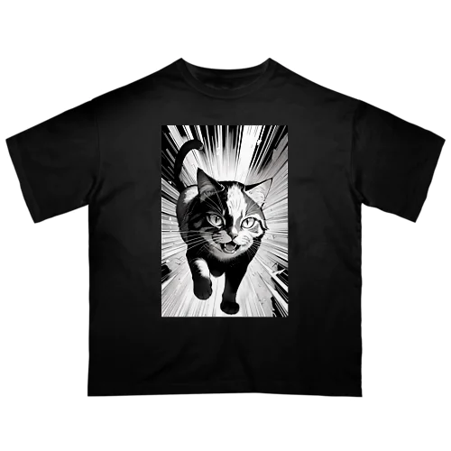 cat run Oversized T-Shirt