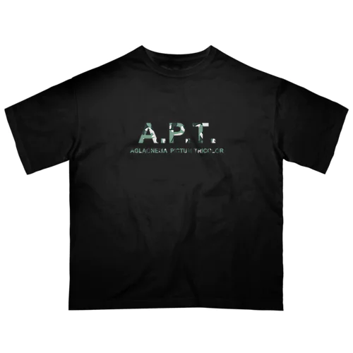 【A.P.T】アグラオネマピクタムトリカラー（迷彩ロゴ） オーバーサイズTシャツ