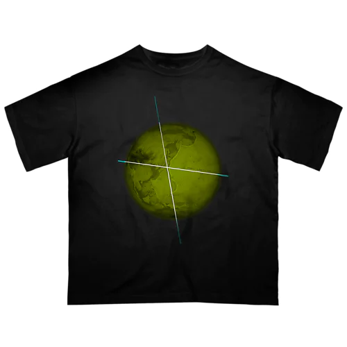 Earth's Navel Ley Line (Black) オーバーサイズTシャツ