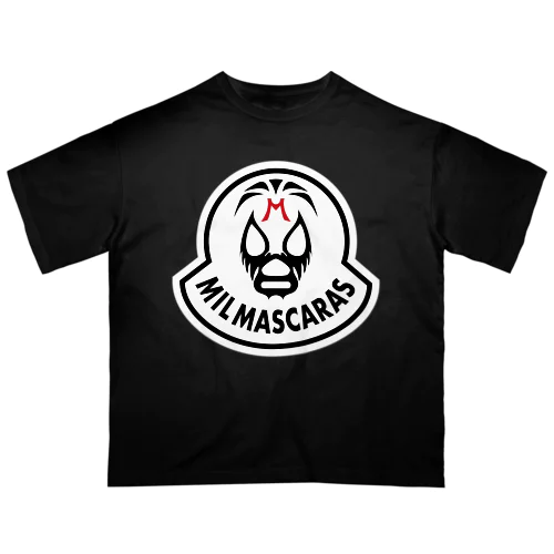 MIL MASCARAS-ミル・マスカラス ワッペン型ロゴ オーバーサイズTシャツ