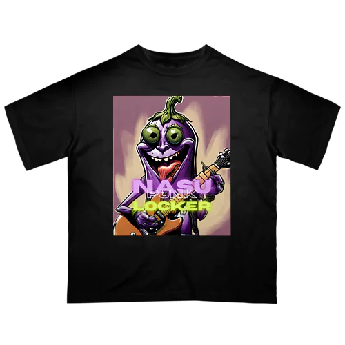 🍆 ベジロック「ナスくん」 🎸✨ オーバーサイズTシャツ