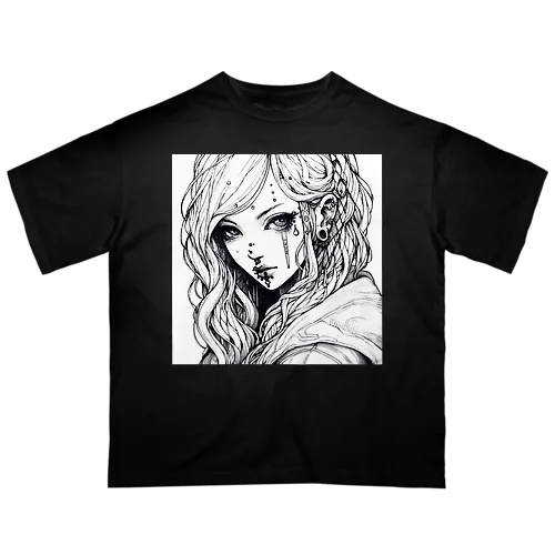 ピアス女子 オーバーサイズTシャツ