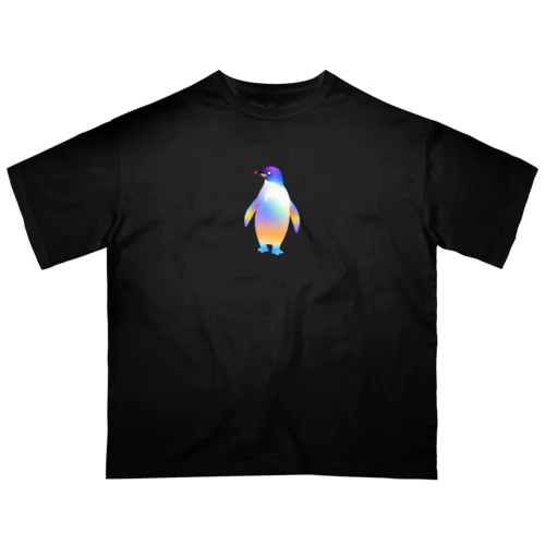 グラデーションペンギン Oversized T-Shirt