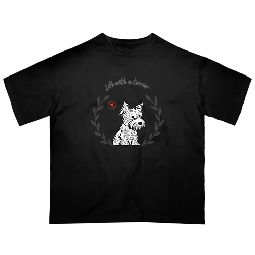 テリアのいる幸せな暮らし(シンプル) Oversized T-Shirt