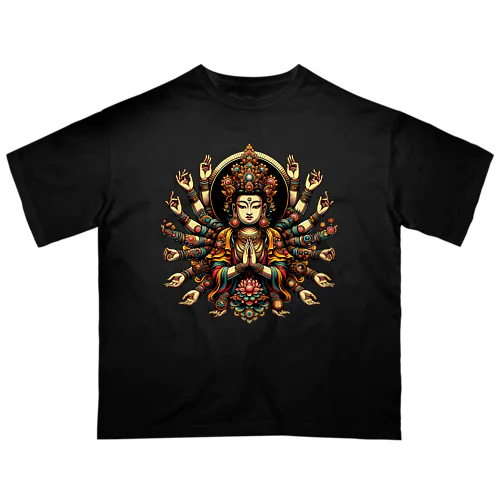 千手の視線 - Thousand Arms Kannon Tee オーバーサイズTシャツ