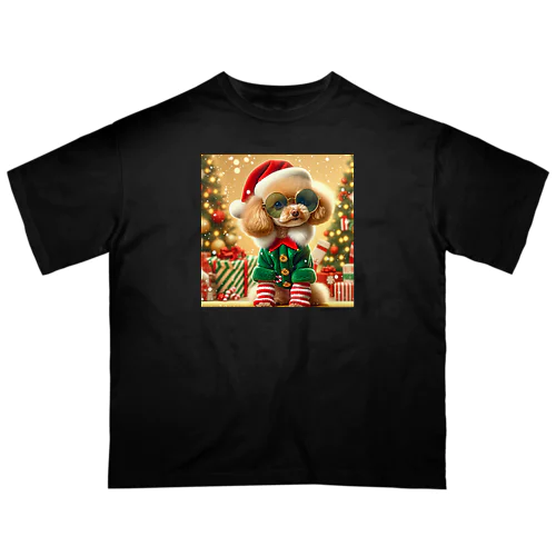 トイプードルのひかるくん(クリスマスバージョン) オーバーサイズTシャツ