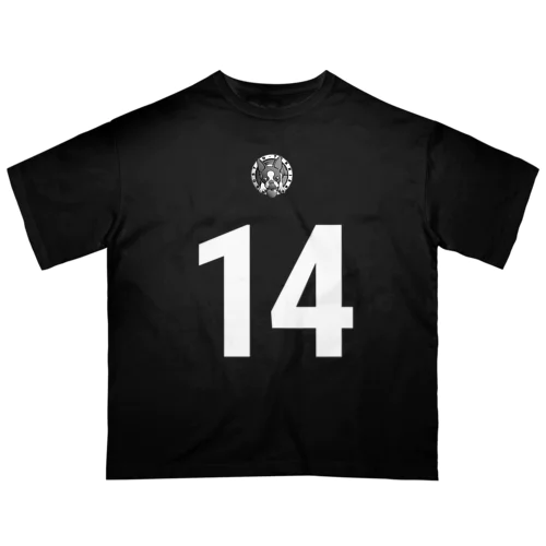 ボストンテリア(胸番号・背番号14)[v2.10k] オーバーサイズTシャツ