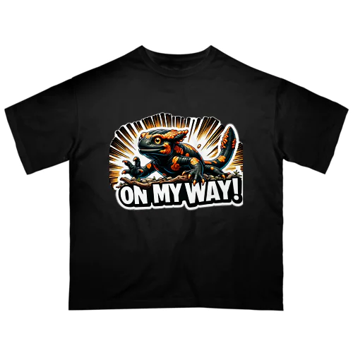 ファイヤーサラマンダー”On My Way !” オーバーサイズTシャツ