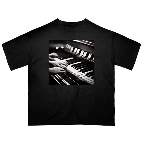 ビンテージ風ピアノの魔術師 Oversized T-Shirt