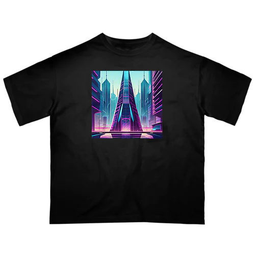 サイバーパンク都市 オーバーサイズTシャツ