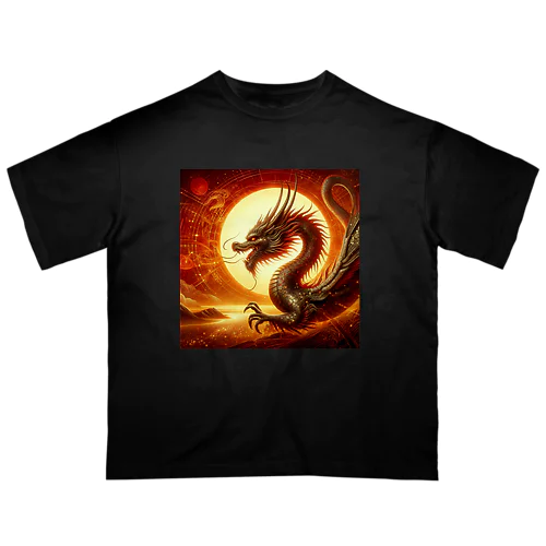 Golden sun and Dragon オーバーサイズTシャツ