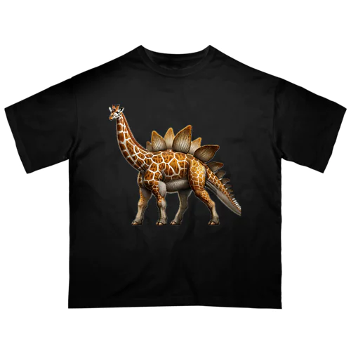 giraffe×stegosaurus=? Oversized T-Shirt