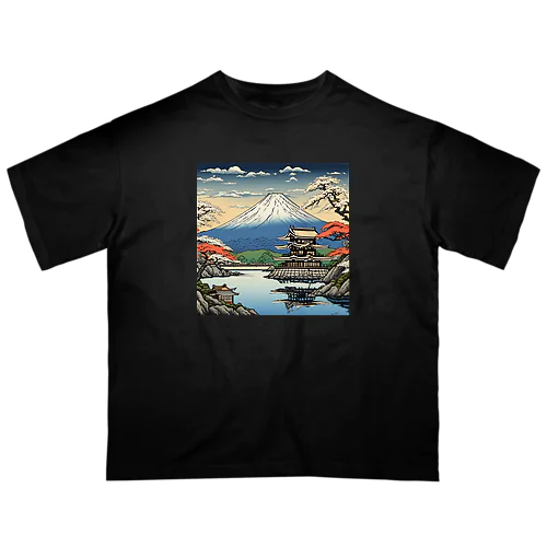 日本の風景、サムライの城　SAMURAI lived Japanese castle Oversized T-Shirt