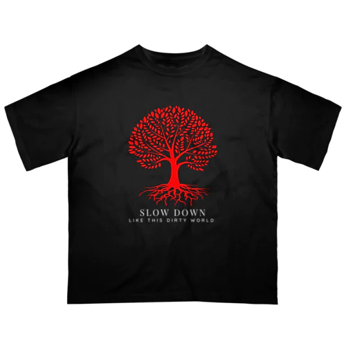 SLOWDoWN red tree wear  オーバーサイズTシャツ