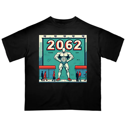 【2062】アート オーバーサイズTシャツ