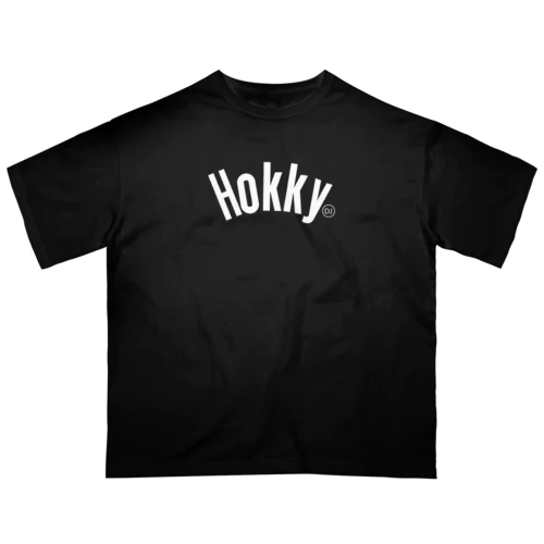 HOKKY 白ロゴ オーバーサイズTシャツ