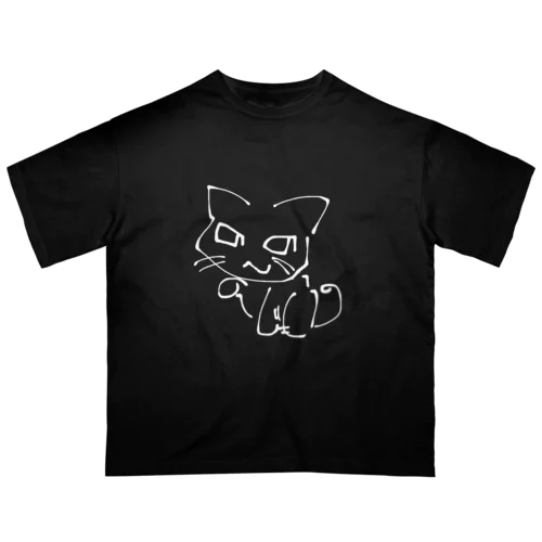 へのへのもへじ猫 オーバーサイズTシャツ