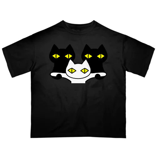 黒猫ボディーガード 002 Oversized T-Shirt