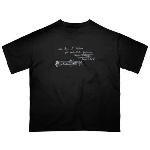 ブラームスとヨハン・シュトラウス２世(白) Oversized T-Shirt