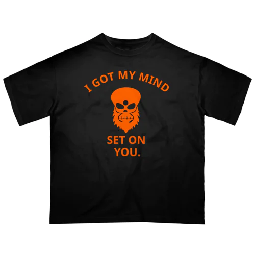 I GOT MY MIND SET ON YOU.(橙) オーバーサイズTシャツ