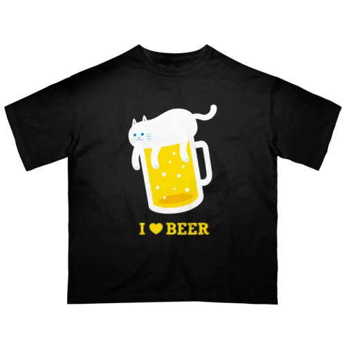 ねこ泡ビール Oversized T-Shirt