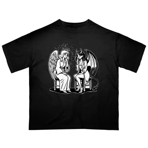 天使と悪魔の診断 Oversized T-Shirt