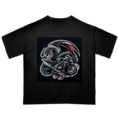 ドラゴンとバイクの融合: 力とスピードの象徴 オーバーサイズTシャツ