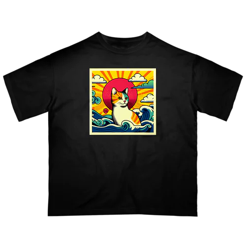 浮世絵_猫POP Oversized T-Shirt