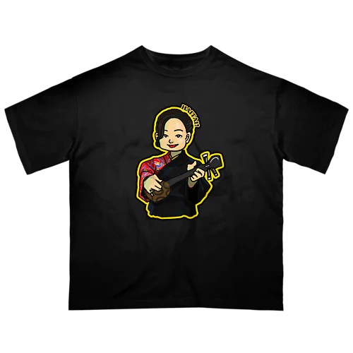 沖縄三線　RED【YUKATEN】 オーバーサイズTシャツ