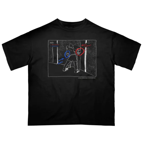 cage wrestling BLACK オーバーサイズTシャツ