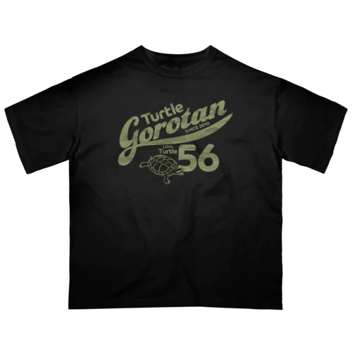 Turtle56tan　logo2nd Oversized T-Shirt