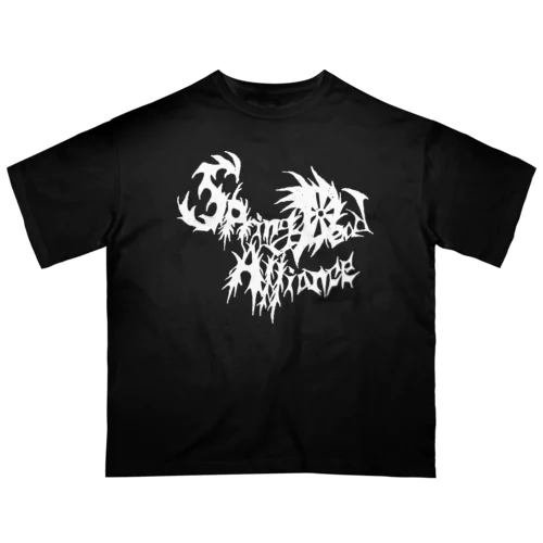 SDA初期ロゴ(白) オーバーサイズTシャツ