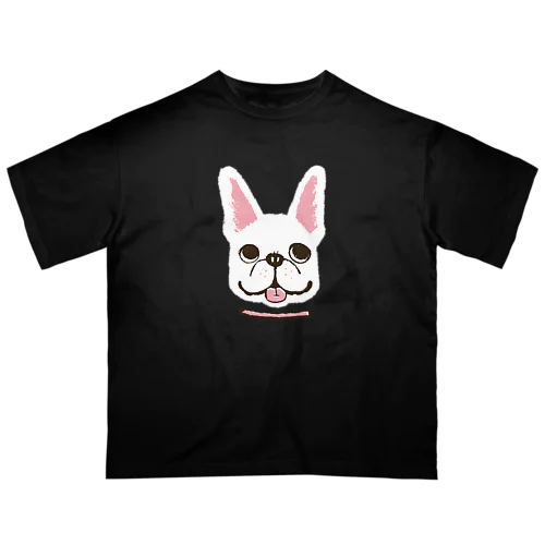 フレンチブルドックくん　ホワイト Oversized T-Shirt