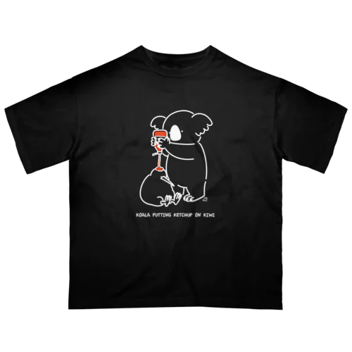 コアラケチャップキウイ(白) オーバーサイズTシャツ