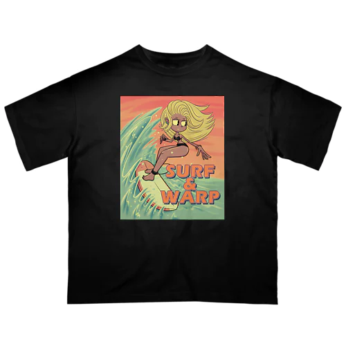 "SURF & WARP" Oversized T-Shirt