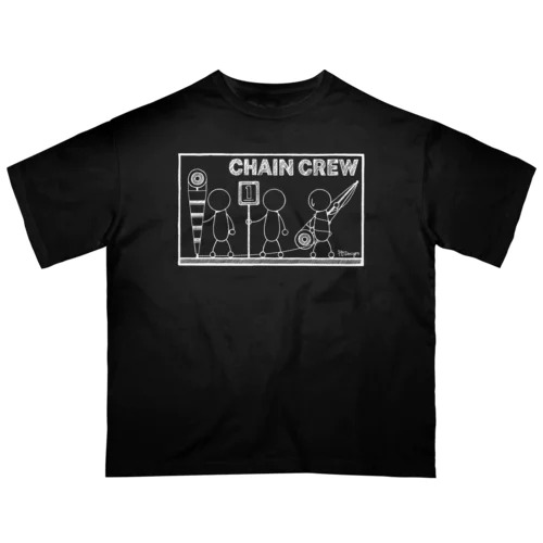 PBスティック君 CHAIN CREW Oversized T-Shirt