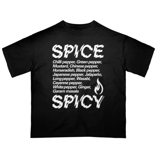 SPICE SPICY（White） Oversized T-Shirt