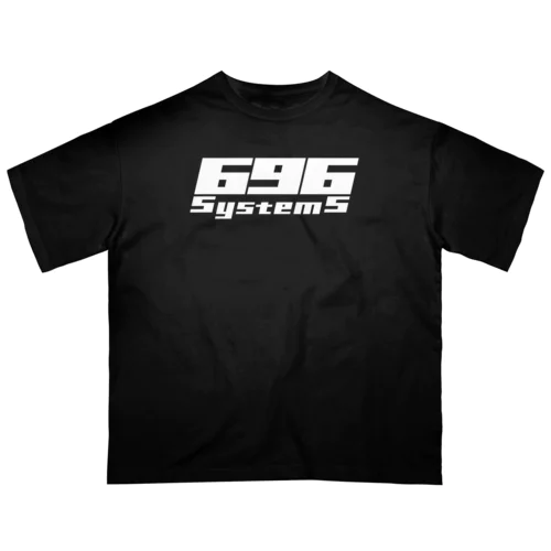 696SystemS_logo_White_T-shirt Oversized T-Shirt